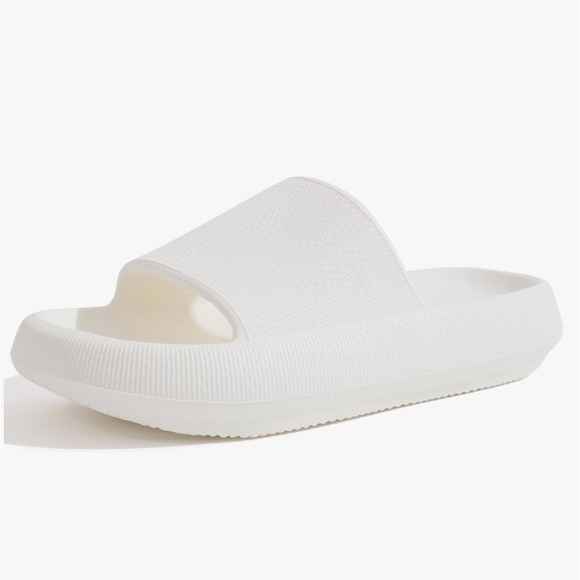 Amazon Shoes - White Pillow Slides